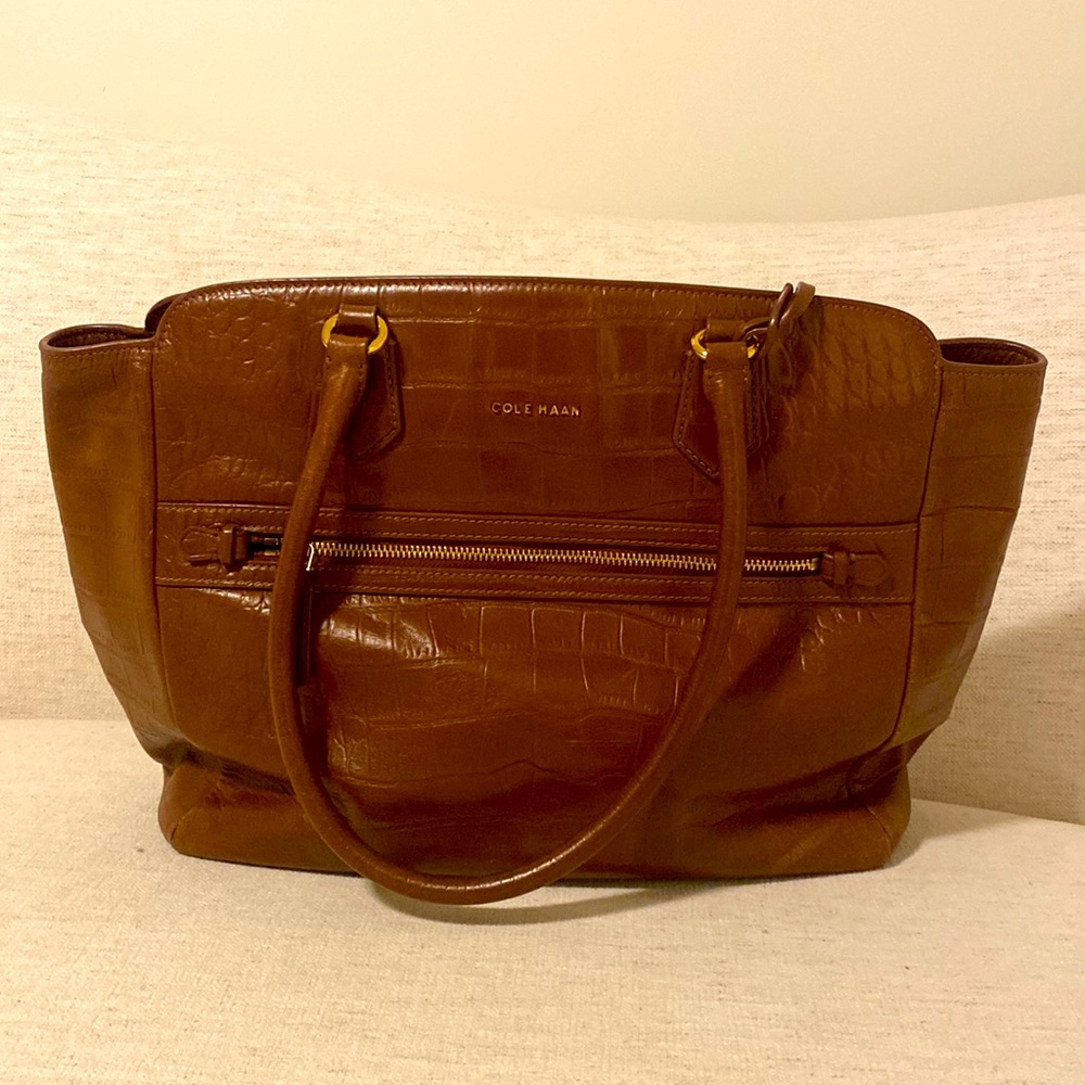 Cole Haan brown medium sized tote bag, great for work!